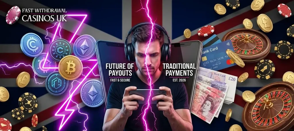 Side-by-side comparison of blockchain gambling platforms and standard fiat casinos.
