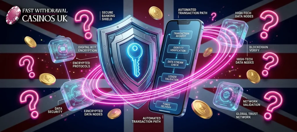 Explanation of Open Banking technology and direct automated casino payout processing.