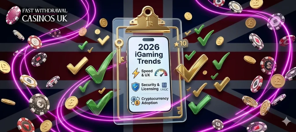 Summary of essential facts about fast payout cryptocurrency casinos in Britain.