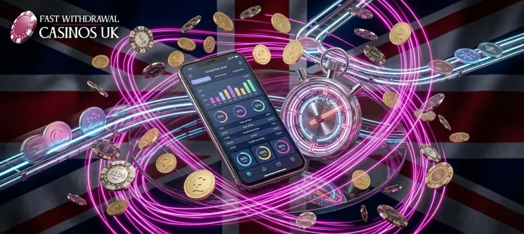Comparison of payout processing speeds between leading crypto gambling platforms.