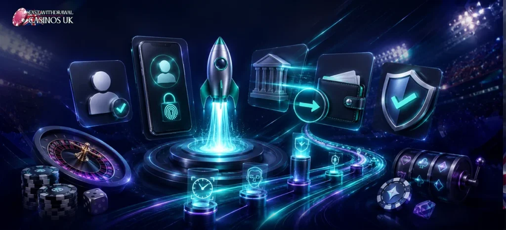 New fast withdrawal casinos in the UK are shown through modern technology and quick payments